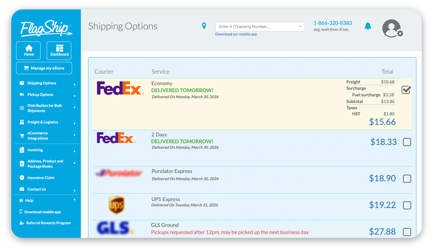Compare Fedex Shipping Rates